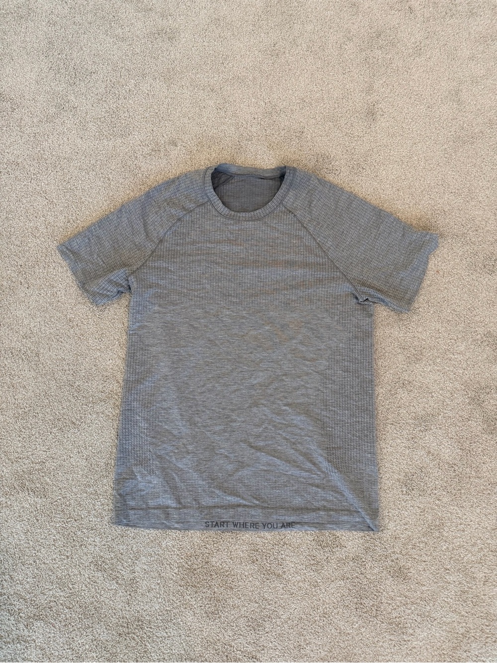 lululemon athletica Gray Short Sleeve Crew Tee